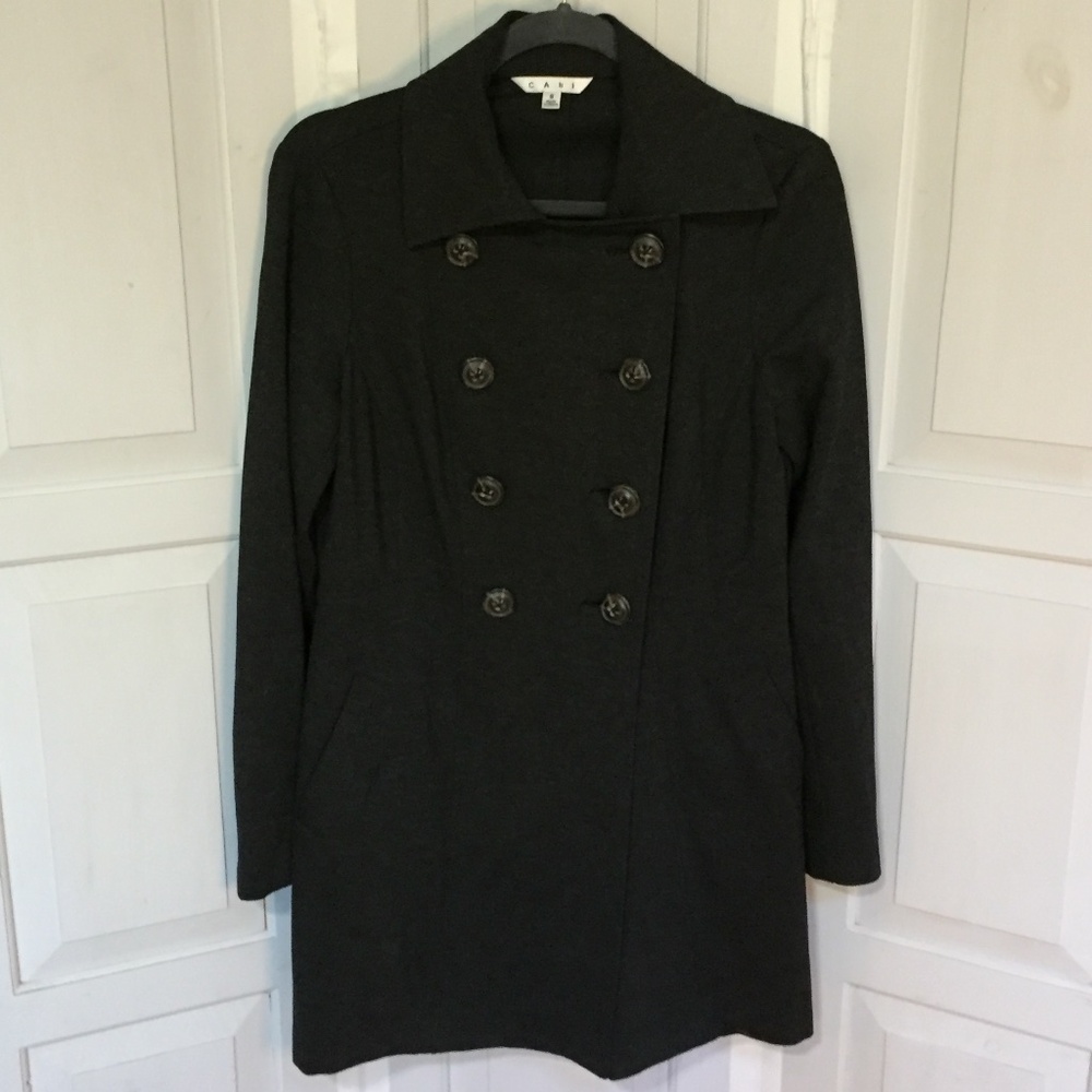 CAbi Charcoal Double-Breasted Coat/ Jacket